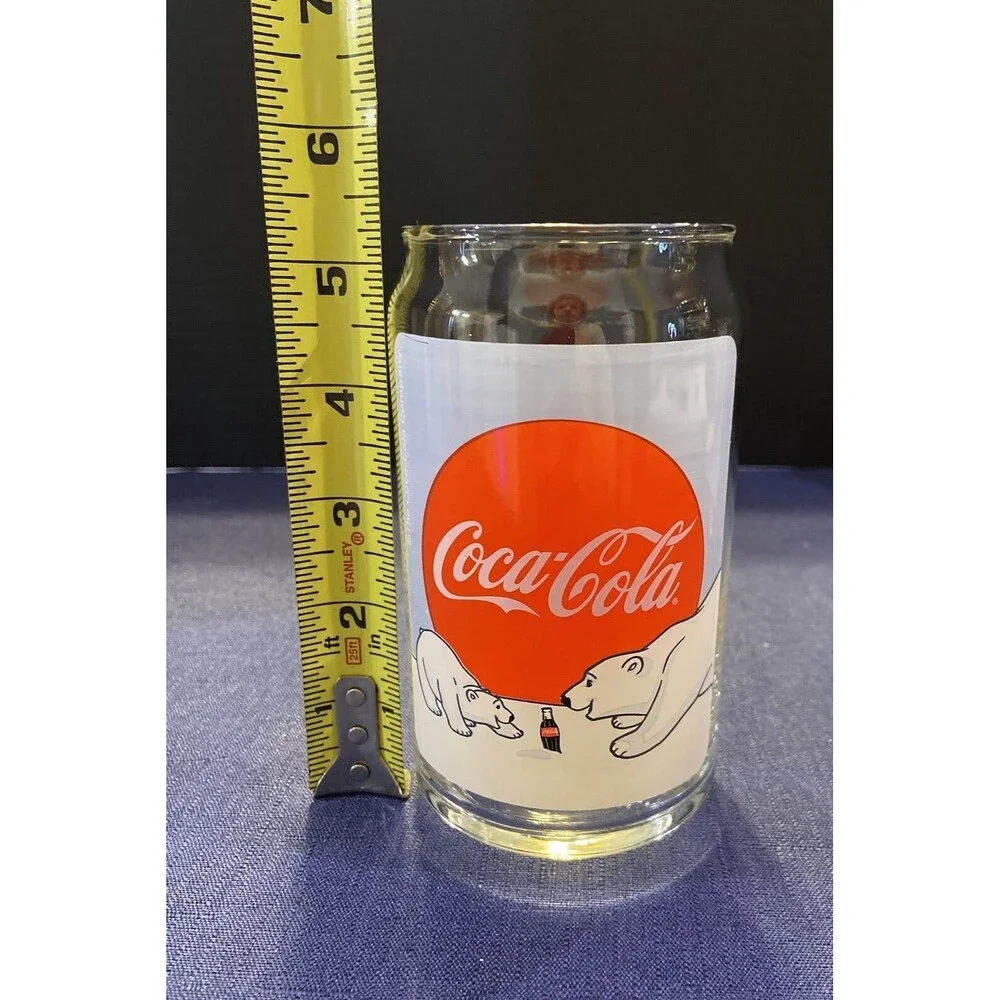 Coca Cola Vintage Collectible Polar Bear Drinking Glass.